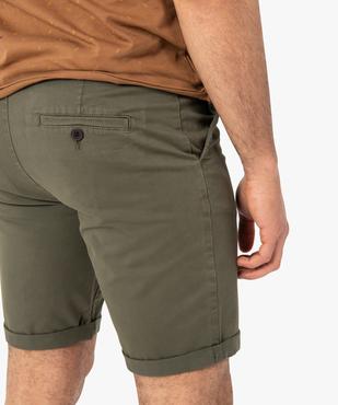 Bermuda homme en toile extensible 5 poches coupe chino vue6 - GEMO (HOMME) - GEMO