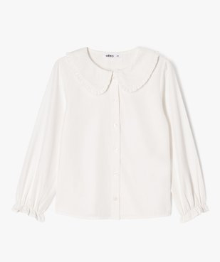 Chemise à manches longues avec col Claudine fille vue1 - GEMO (ENFANT) - GEMO