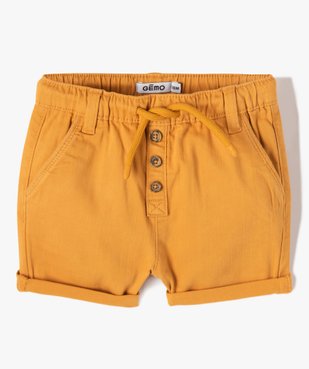 Short bébé garçon en denim coloré vue1 - GEMO(BEBE DEBT) - GEMO
