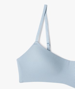 Soutien-gorge à bonnets moulés en maille côtelée fille vue2 - GEMO 4G FILLE - GEMO