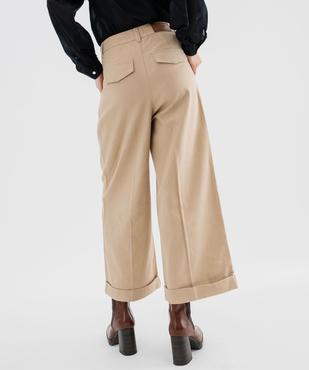 Pantacourt large à revers femme vue4 - GEMO 4G FEMME - GEMO