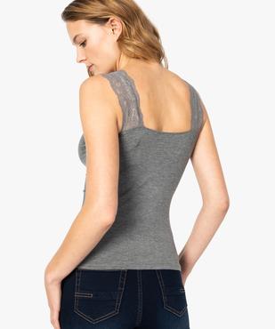 Débardeur femme avec larges bretelles en dentelle vue3 - GEMO(FEMME PAP) - GEMO