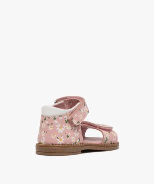 Sandales bébé fille à talon fermé et brides en cuir imprimé vue4 - GEMO(BEBE DEBT) - GEMO
