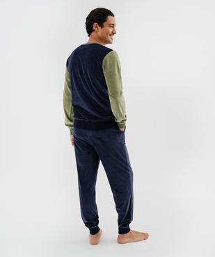 Pyjama en velours bicolore homme vue1 - GEMO 4G HOMME - GEMO