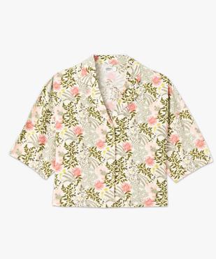 Veste de pyjama fluide courte imprimée femme vue5 - GEMO 4G FEMME - GEMO