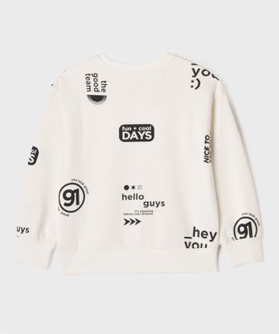 Sweat oversize avec motifs et inscriptions garçon vue3 - GEMO (ENFANT) - GEMO