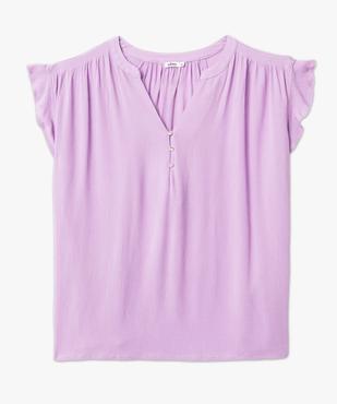 Blouse à manches courtes à volants femme grande taille vue4 - GEMO (G TAILLE) - GEMO