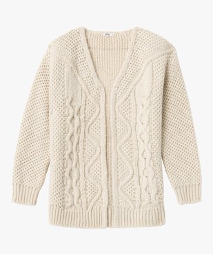 Gilet femme en grosse maille incrusté de fil pailleté vue4 - GEMO(FEMME PAP) - GEMO