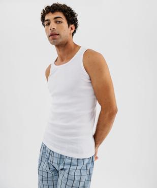 Débardeur lingerie en coton biologique homme (lot de 2) vue3 - GEMO 4G HOMME - GEMO