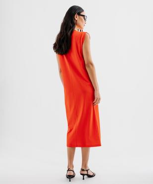 Robe longue sans manches en coton femme vue3 - GEMO 4G FEMME - GEMO