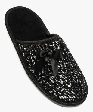 Mules plates avec noeud et sequins vue5 - GEMO(HOMWR FEM) - GEMO