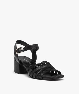 Sandales femme dessus fines brides en cuir – Pierre Cardin vue2 - PIERRE CARDIN D - GEMO