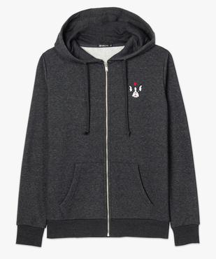 Sweat femme zippé à capuche et motif vue4 - FOLLOW ME - GEMO