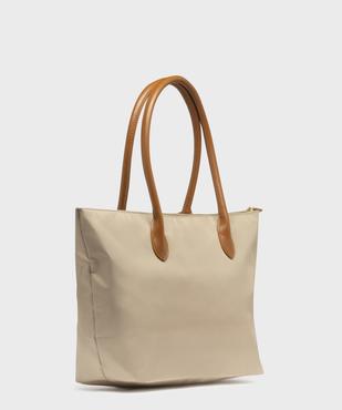 Sac à main zippé forme cabas à grandes anses femme  vue2 - GEMO (ACCESS) - GEMO