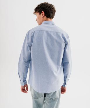 Chemise manches longues en chambray 100% coton homme vue3 - GEMO 4G HOMME - GEMO