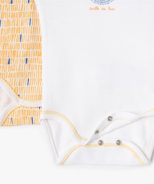 Body bébé sans manches imprimé (lot de 3) vue2 - NOGASPI - GEMO
