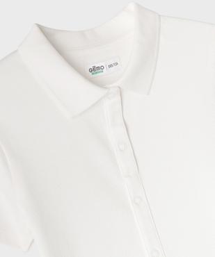 Polo en maille côtelée avec boutons fantaisie fille vue2 - GEMO 4G FILLE - GEMO