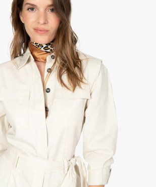 Combishort femme à boutons et ceinture vue3 - GEMO - GEMO