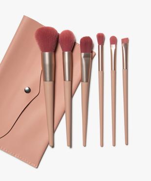 Set de 6 pinceaux à maquillage avec pochette vue1 - GEMO (ACCESS) - GEMO