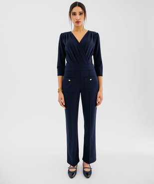 Combinaison pantalon avec décolleté drapé femme vue4 - GEMO(FEMME PAP) - GEMO