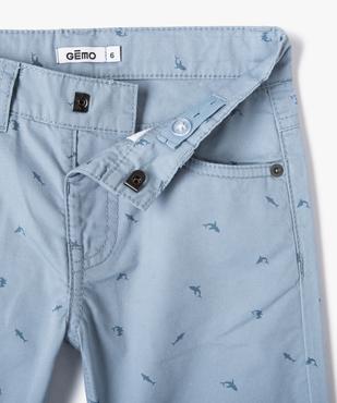 Bermuda en coton twill imprimé à revers garçon vue2 - GEMO 4G GARCON - GEMO