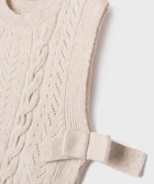 Pull sans manches torsadé à côtés fendus fille vue2 - GEMO (ENFANT) - GEMO