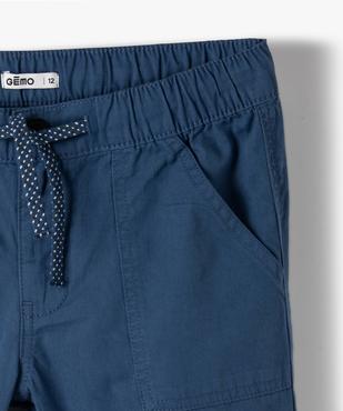 Bermuda garçon en toile avec poches surpiquées vue2 - GEMO (ENFANT) - GEMO