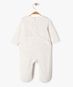 Pyjama en velours avec motif animal bébé vue3 - GEMO 4G BEBE - GEMO