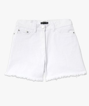 Short en jean à taille haute et finition frangée femme vue4 - GEMO(FEMME PAP) - GEMO