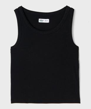 Débardeur court en maille côtelée fille vue1 - GEMO 4G FILLE - GEMO