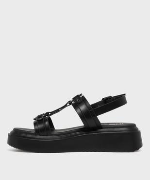 Sandales à brides sur semelle plateforme femme - 5 Miles vue3 - 5 MILES - GEMO