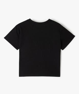Tee-shirt fille court avec motif qui brille dans le noir vue3 - GEMO (JUNIOR) - GEMO