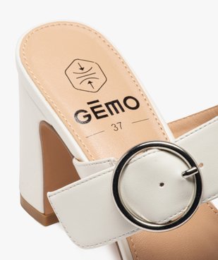 Mules à talon haut et larges brides femme vue7 - GEMO(URBAIN) - GEMO