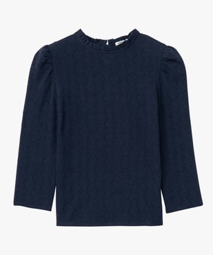 Tee-shirt femme à manches longues en maille texturée vue4 - GEMO(FEMME PAP) - GEMO