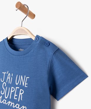 Tee-shirt manches courtes à message fantaisie bébé garçon vue2 - GEMO(BEBE DEBT) - GEMO