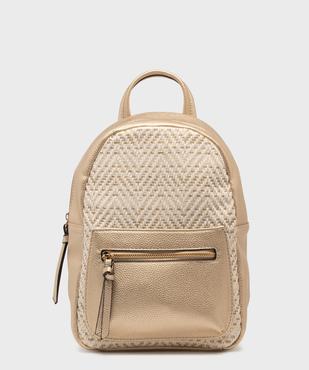 Sac à dos en matière métallisées et textile femme vue1 - GEMO (ACCESS) - GEMO