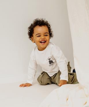 Tee-shirt manches longues imprimé devant et dos bébé garçon vue5 - GEMO 4G BEBE - GEMO