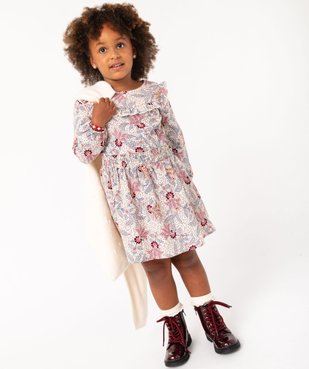 Robe à manches longues à motifs fleuris fille vue6 - GEMO (ENFANT) - GEMO