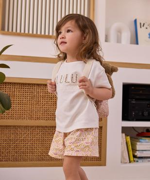 Ensemble 2 pièces tee-shirt et short bébé fille - LuluCastagnette vue2 - LULU CASTAGNETTE GEMO FOR GOOD - GEMO