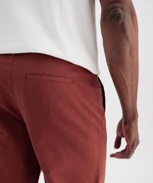 Pantalon à pinces en coton et lin homme vue3 - GEMO (HOMME) - GEMO