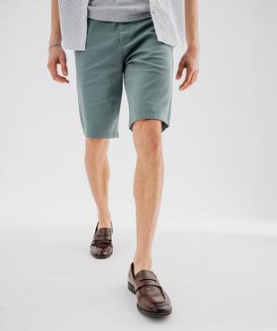 Bermuda en coton stretch coupe Regular homme vue1 - GEMO 4G HOMME - GEMO