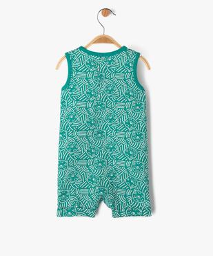 Combishort imprimé en coton bébé garçon vue4 - GEMO(BEBE DEBT) - GEMO