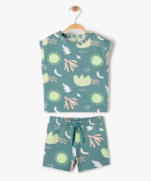 Ensemble bébé garçon 2 pièces : short + débardeur imprimé vue1 - GEMO(BEBE DEBT) - GEMO