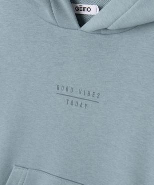Sweat à capuche molletonné garçon vue2 - GEMO (ENFANT) - GEMO