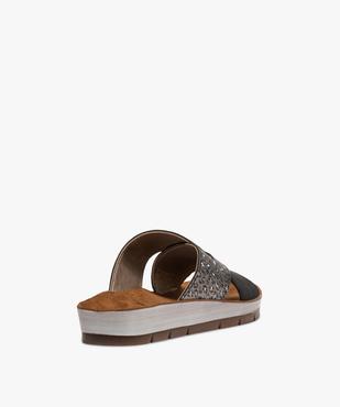 Mules femme confort à larges brides croisées vue4 - GEMO (CONFORT) - GEMO