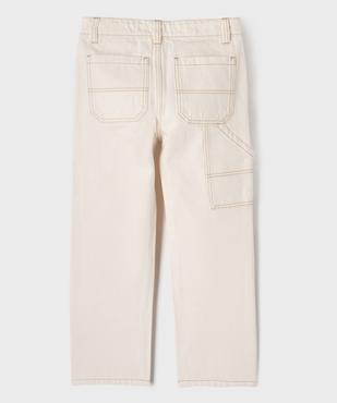 Pantalon droit multipoche en toile de coton garçon vue3 - GEMO (ENFANT) - GEMO