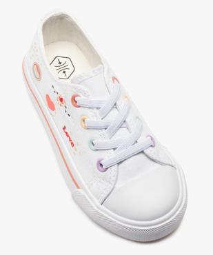 Tennis fille en toile imprimée fermeture lacets élastiques vue5 - GEMO 4G FILLE - GEMO