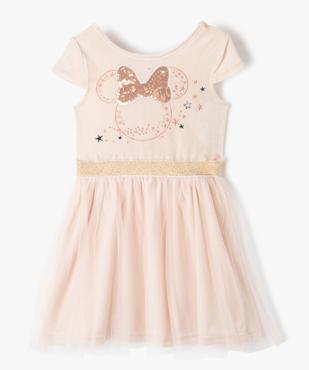 Robe de Noël fille  en velours, tulle et paillettes motif Minnie - Disney vue1 - MINNIE - GEMO