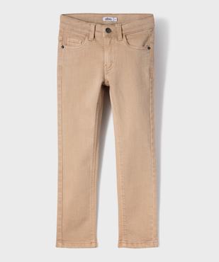Pantalon slim 5 poches en coton extensible au coloris unique garçon vue1 - GEMO (ENFANT) - GEMO
