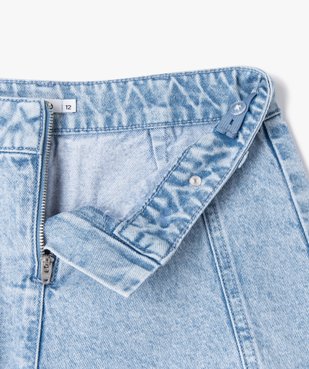 Jupe-short en jean avec poche à rabat fille vue4 - GEMO 4G FILLE - GEMO